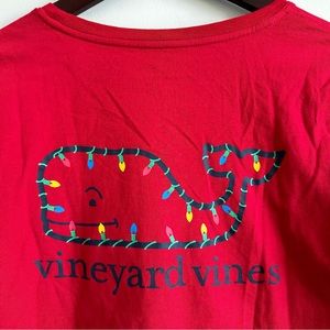 Vineyard Vines Christmas Lights Whale Tee
